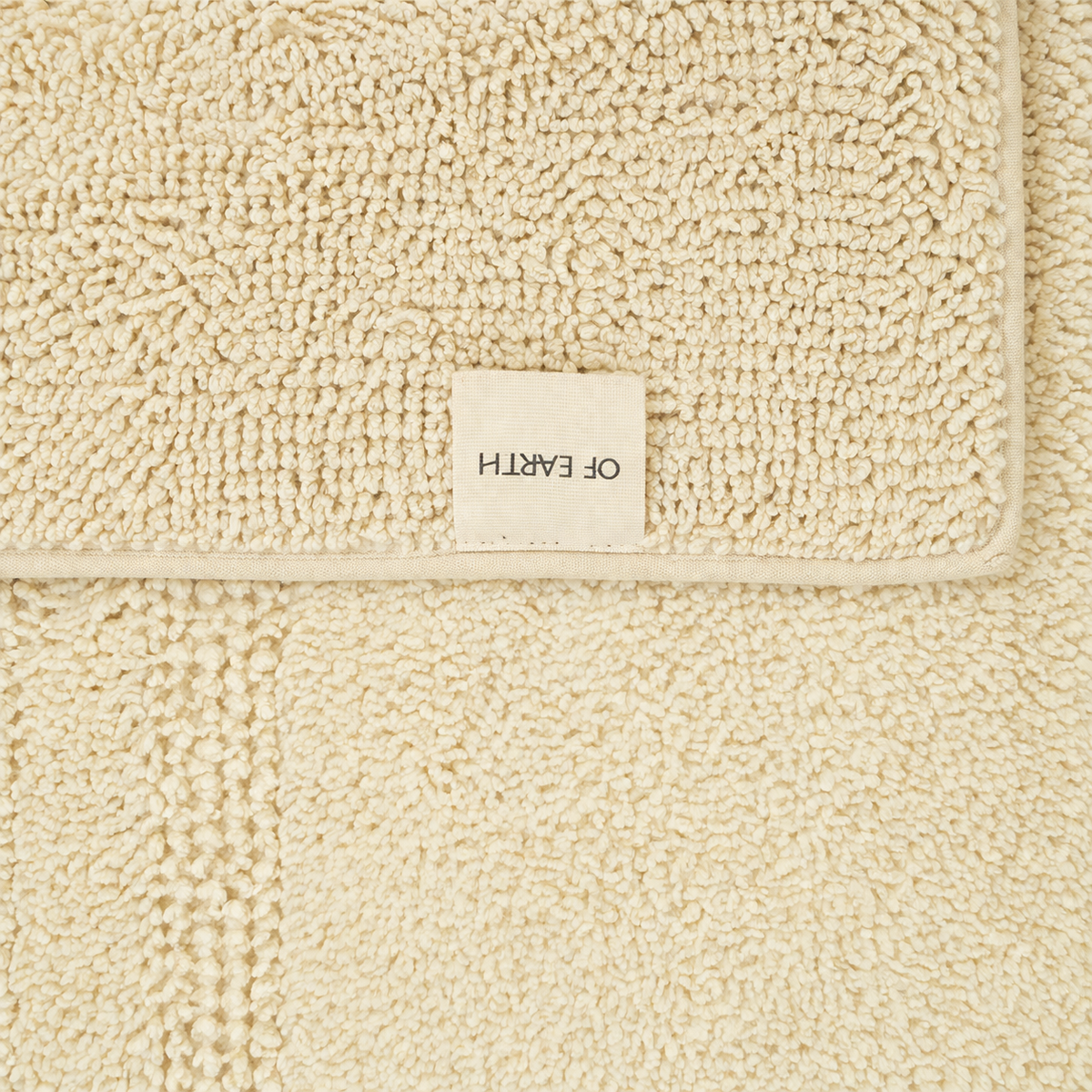 |Chamba reversible cotton floor mat in Ivory-Of Earth