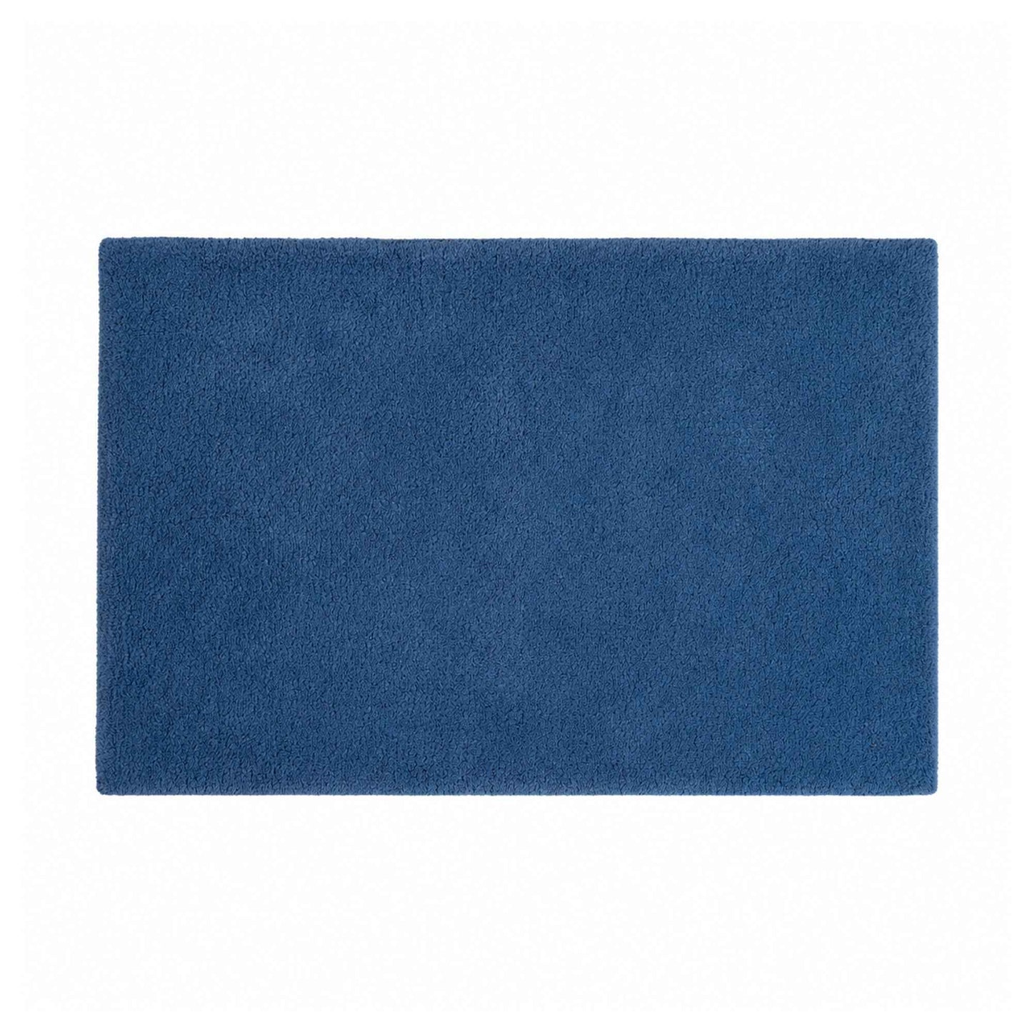 |Aangan non-reversible cotton floor mat in Blue-Of Earth
