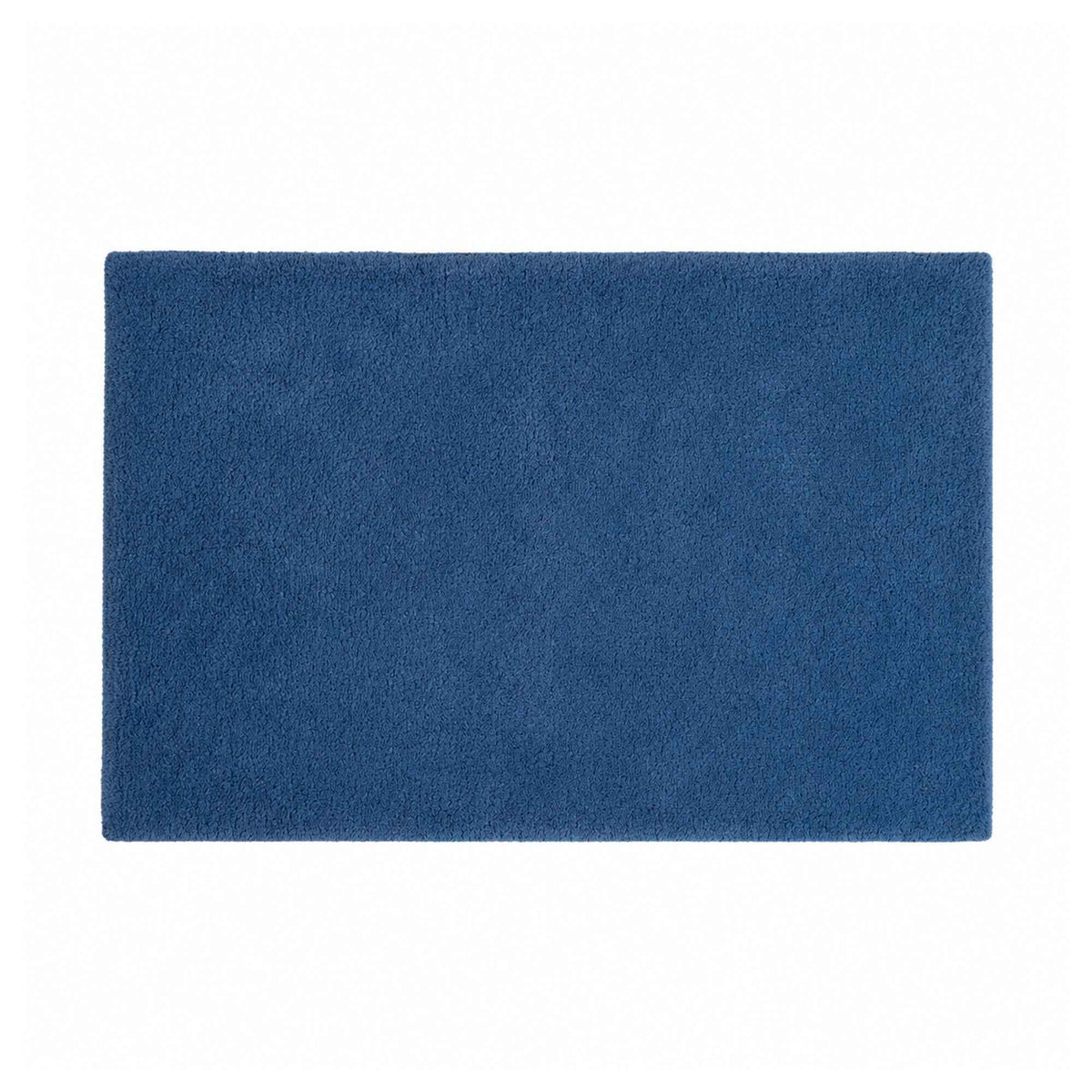 |Aangan non-reversible cotton floor mat in Blue-Of Earth