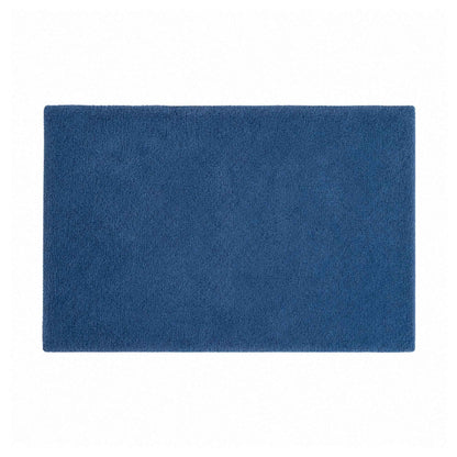 |Aangan non-reversible cotton floor mat in Blue-Of Earth