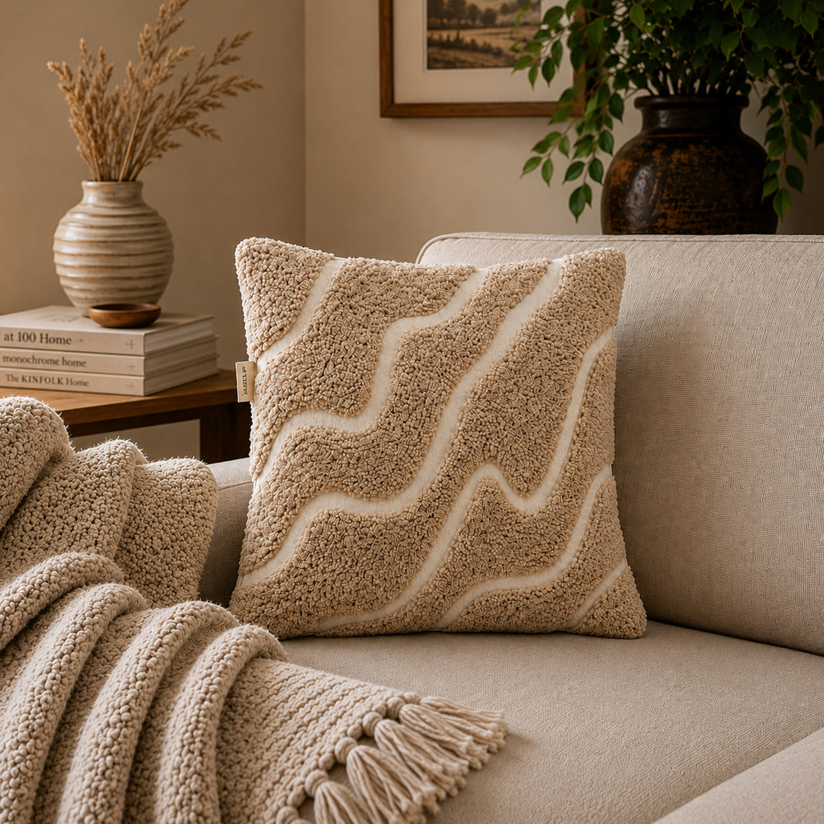 Leher Cotton Cushion Cover