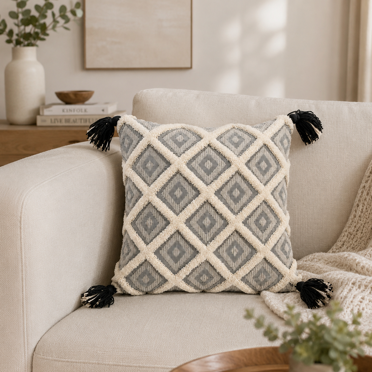 Bela Cotton Cushion by Of Earth