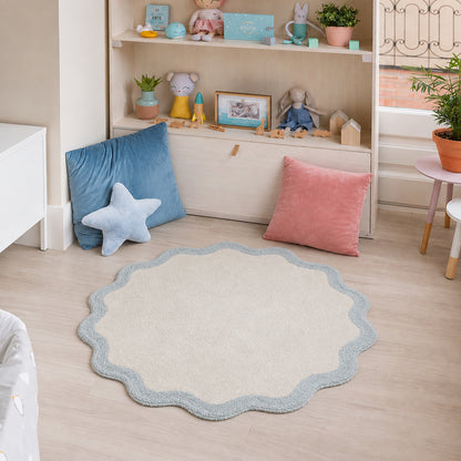 |Bhoomi Floor Mat in Blue Color by Of Earth
