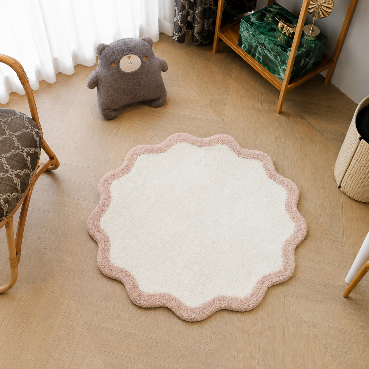 |Bhoomi Floor Mat in Pink by Of Earth