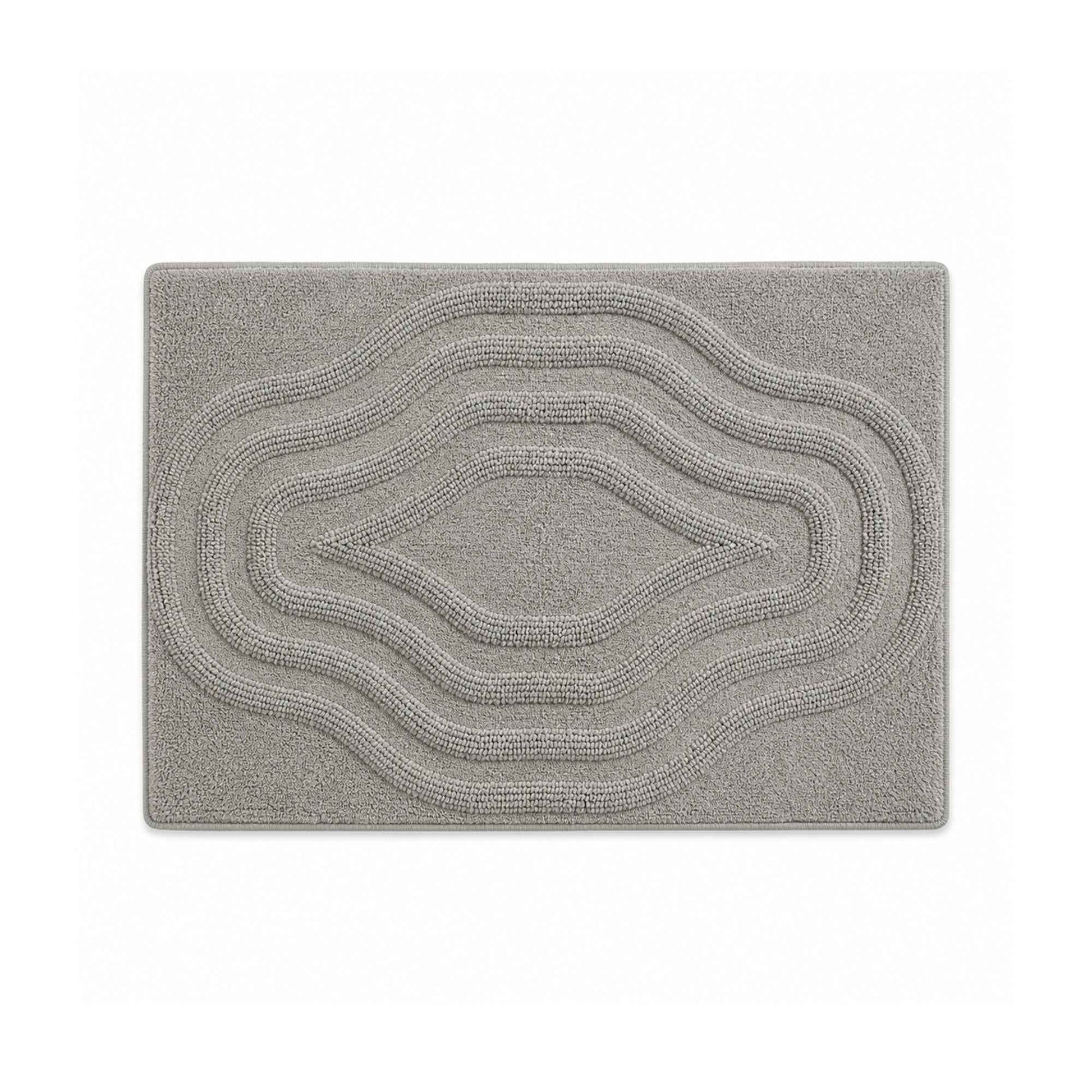 |Chamba reversible cotton floor mat in Grey-Of Earth
