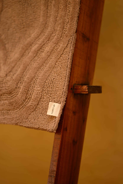 |Chamba reversible cotton floor mat in Tan-Of Earth