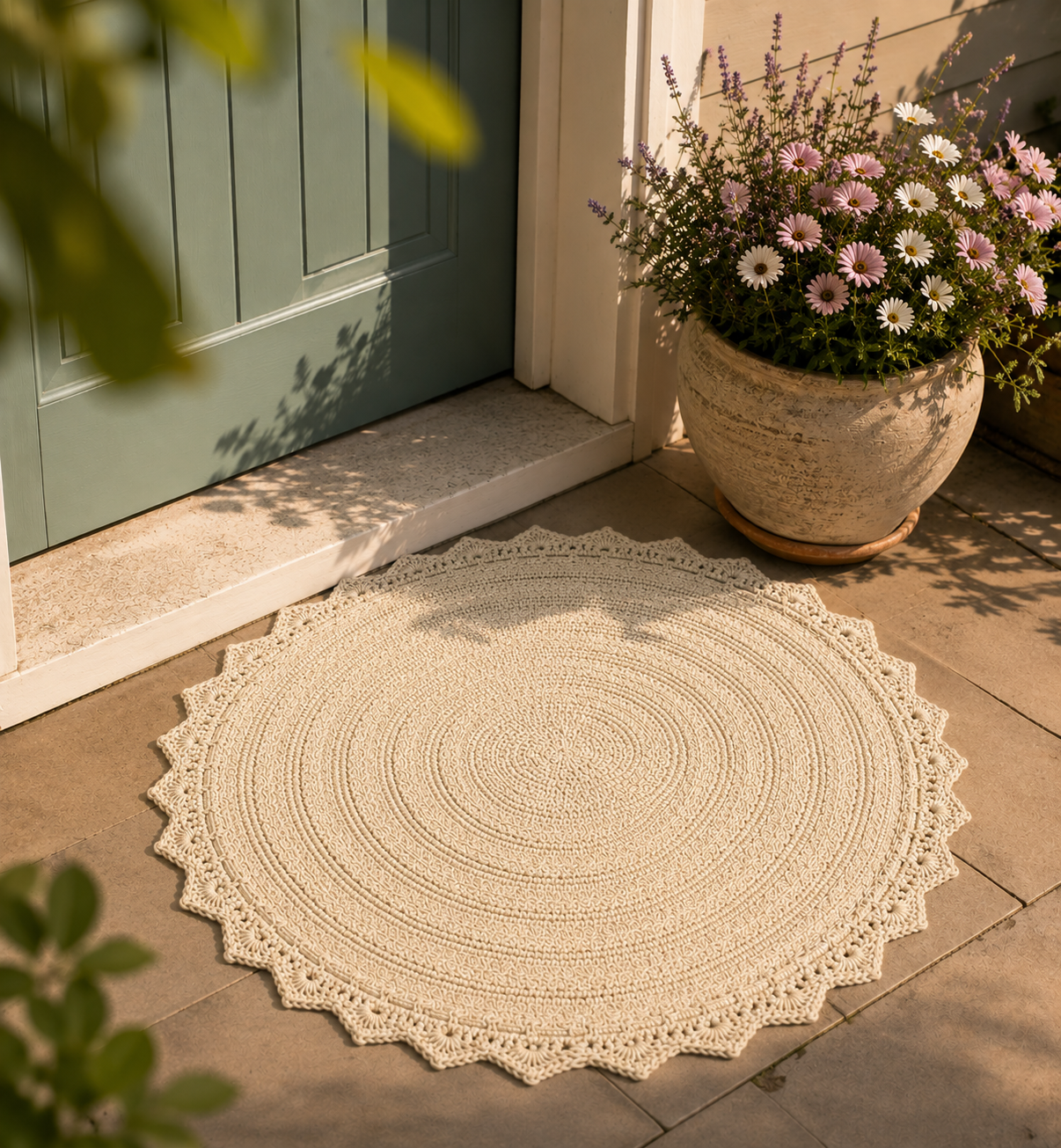 |Chanda Reversible Floor Mat in Ivory  by Of Earth