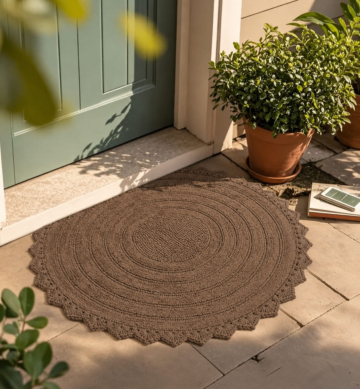 |Chanda Reversible Floor Mat in Tan by Of Earth
