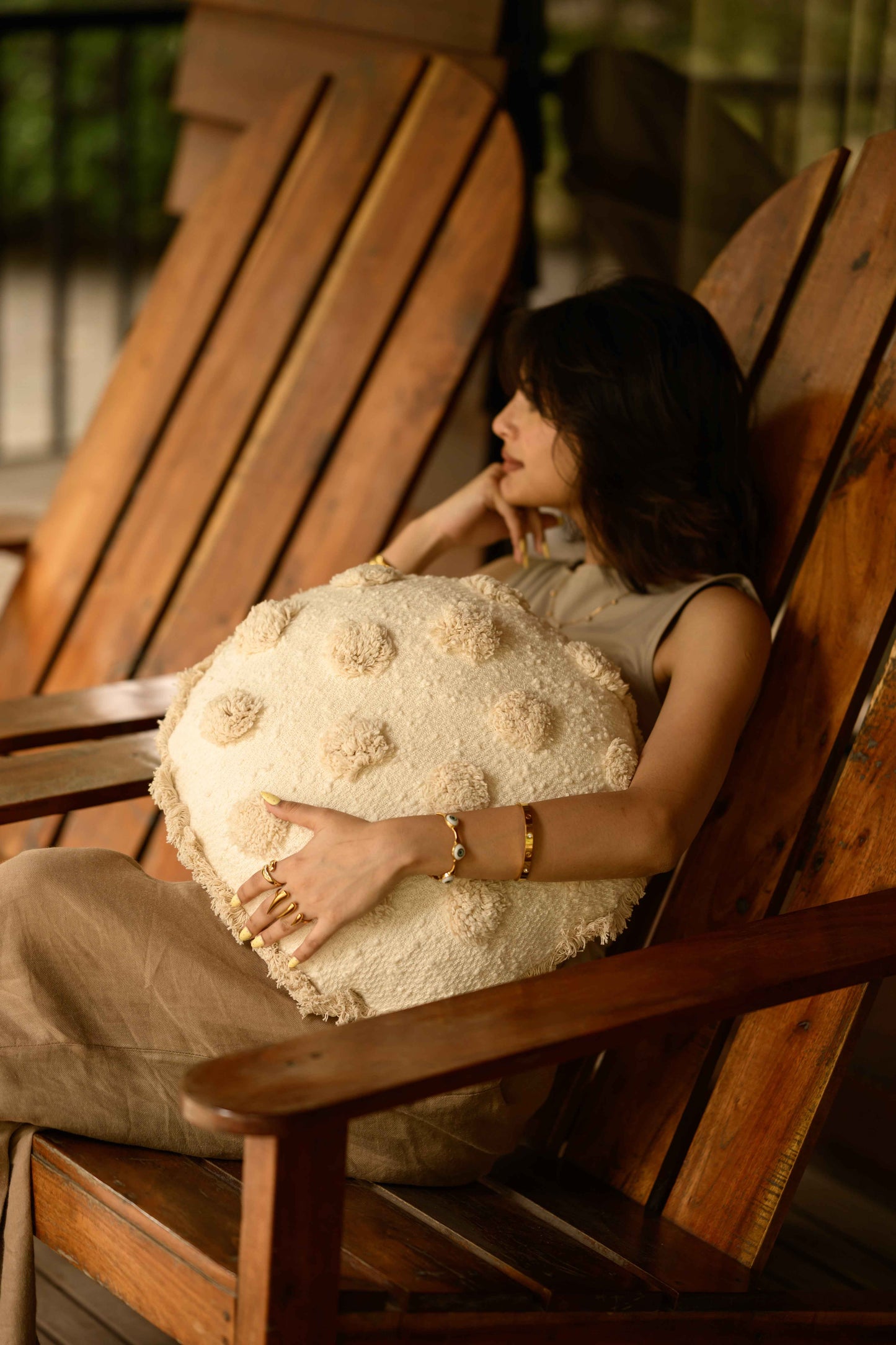 Chandrika Cotton Cushion by Of Earth