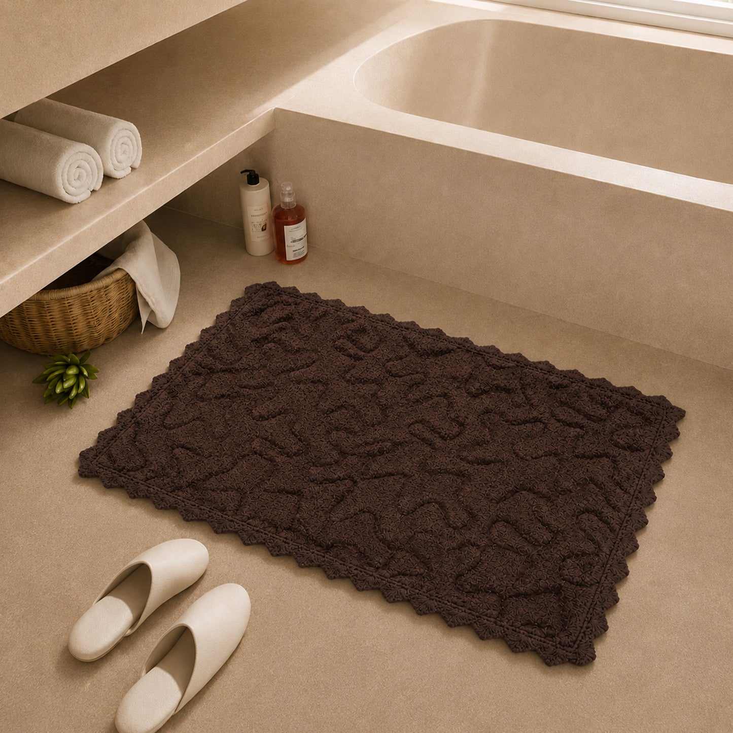 |Dwaar Floor Mat in Walnut Colour by Of Earth
