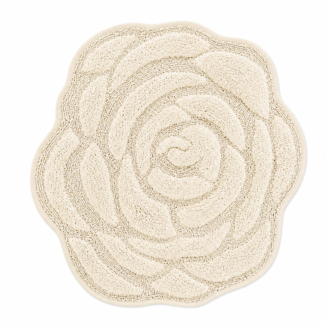|Gulaab Floor Mat in Ivory by Of Earth