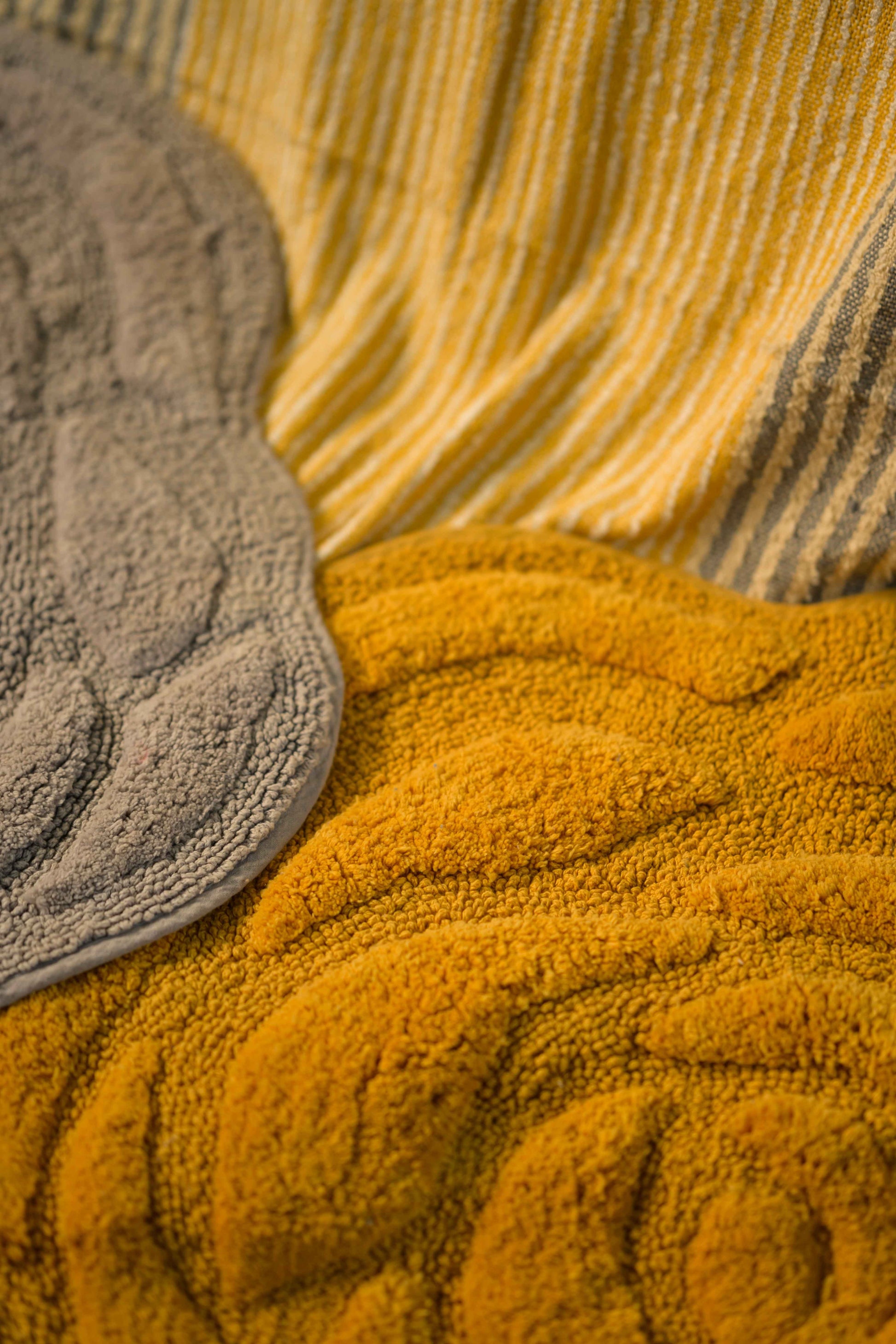 |Gulaab Floor Mat in Mustard by Of Earth