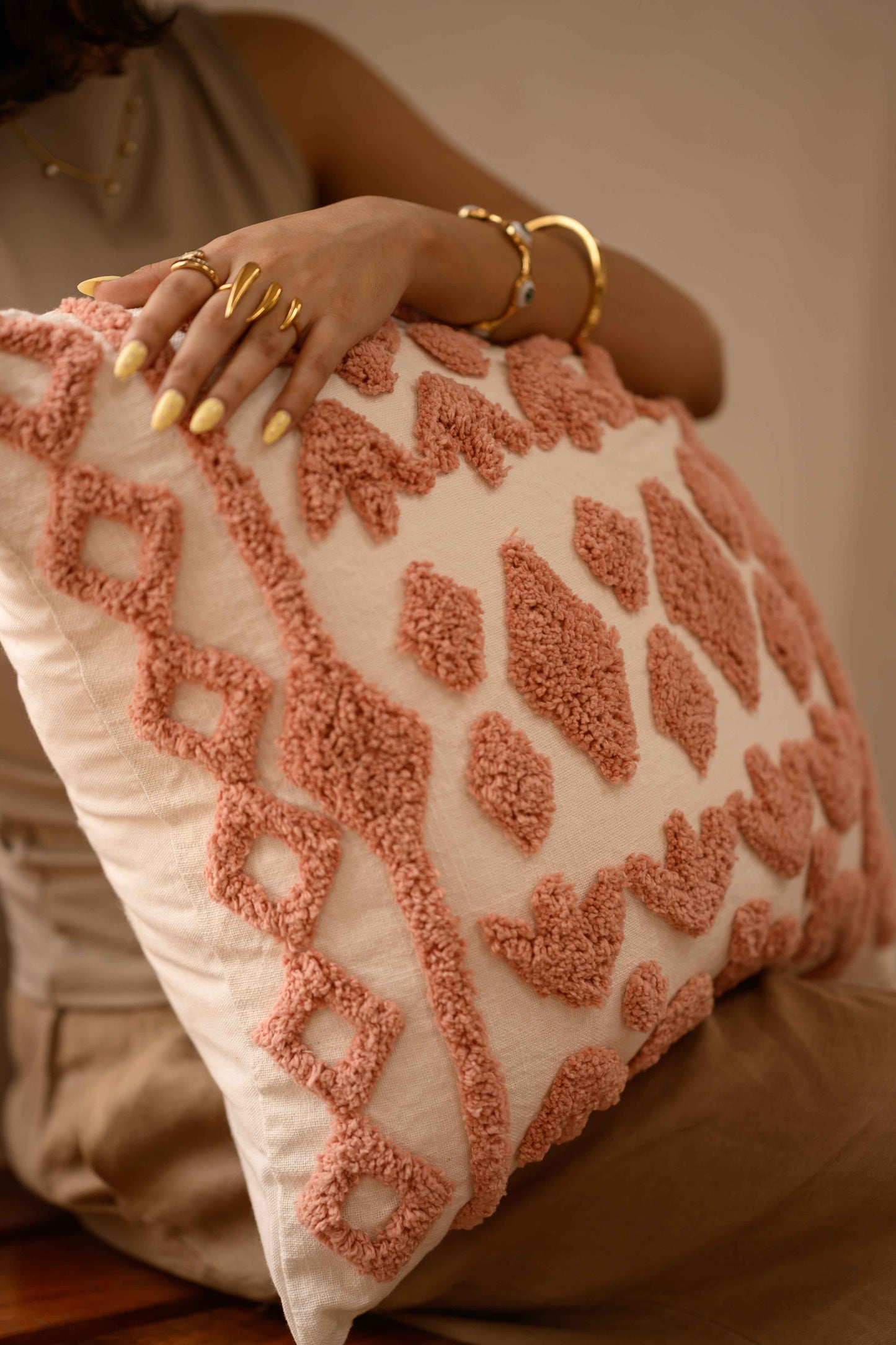 Hridya Cotton Cushion by Of Earth