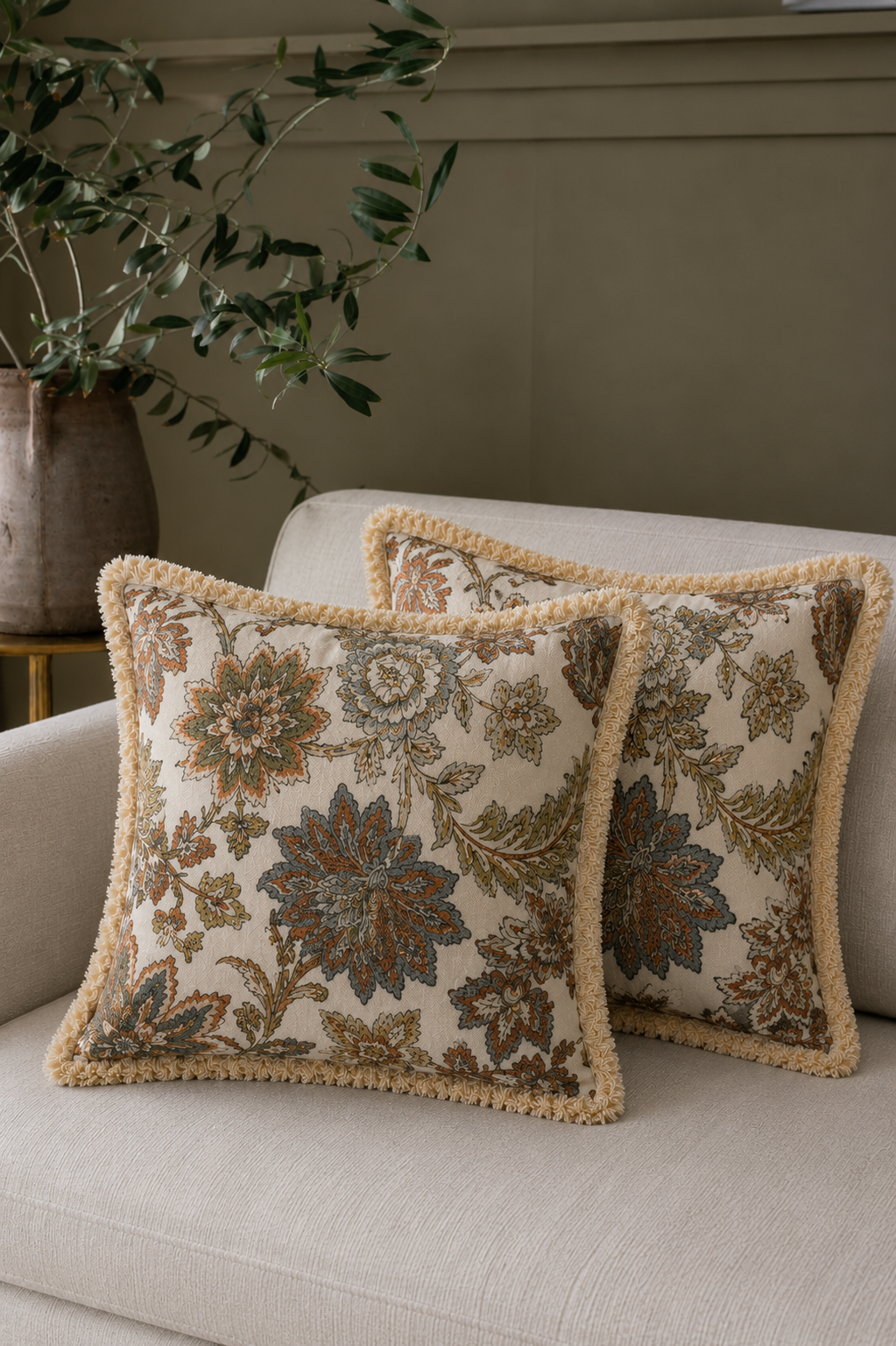 |Mahroo Cotton Cushion by Of Earth
