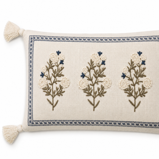 Nargis Cotton Cushion by Of Earth