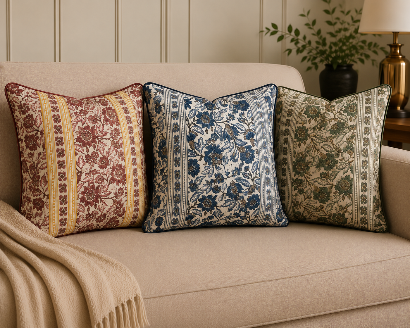 Kasturi Cotton Cushion by Of Earth