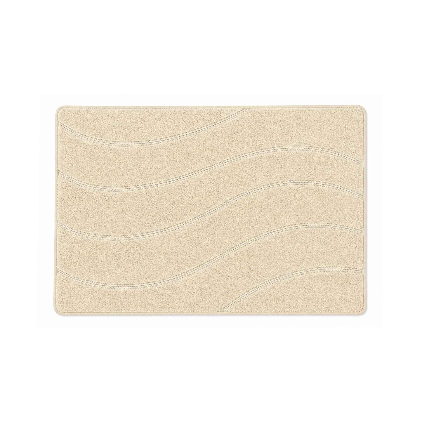 |Oorja cotton floor mat in Ivory-Of Earth