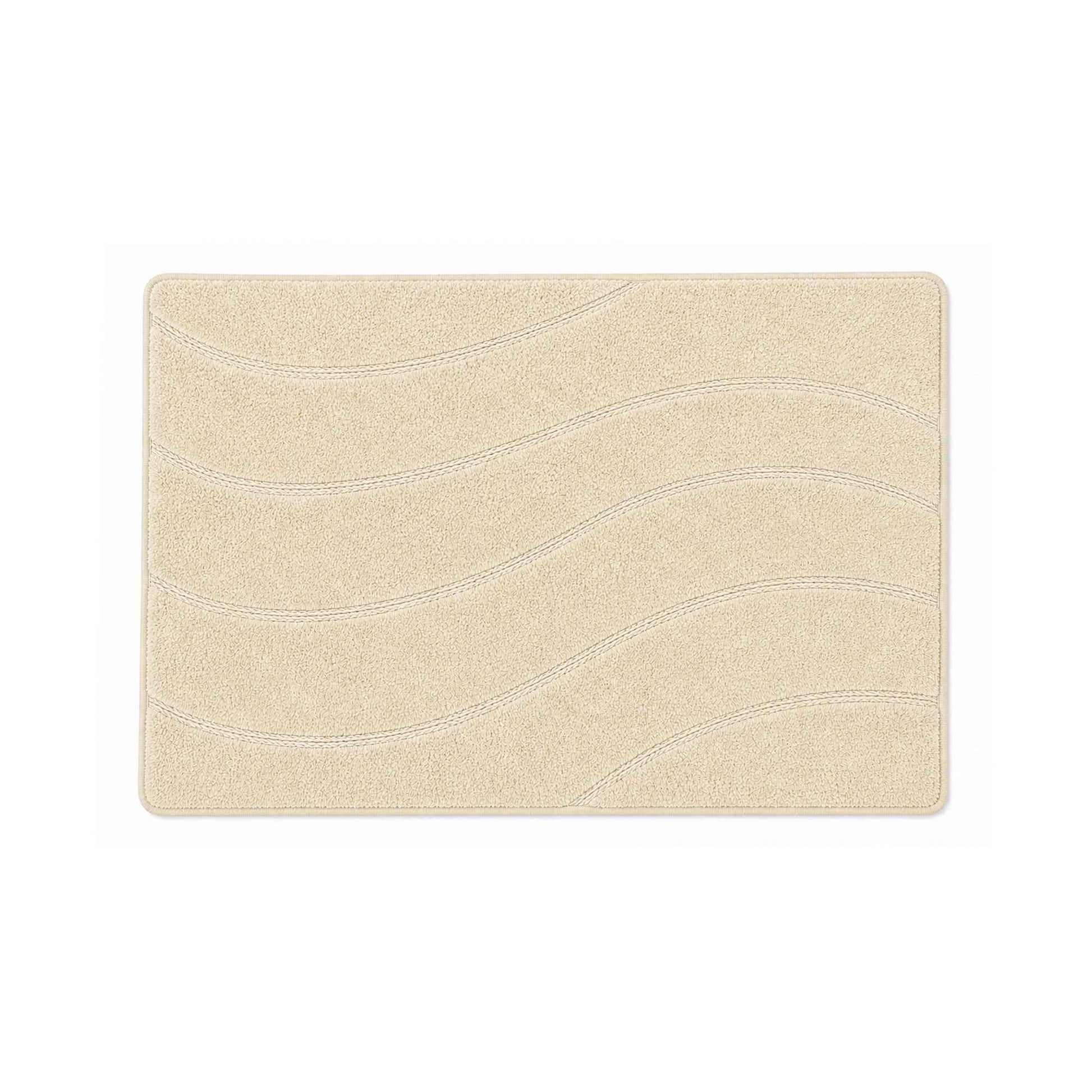 |Oorja cotton floor mat in Ivory-Of Earth