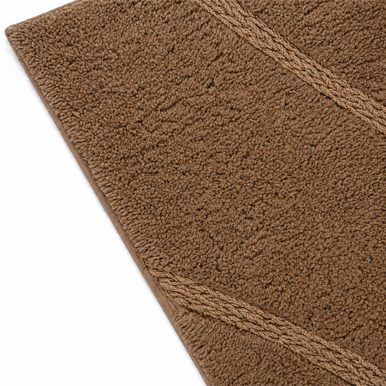 |Oorja cotton floor mat in Tan-Of Earth