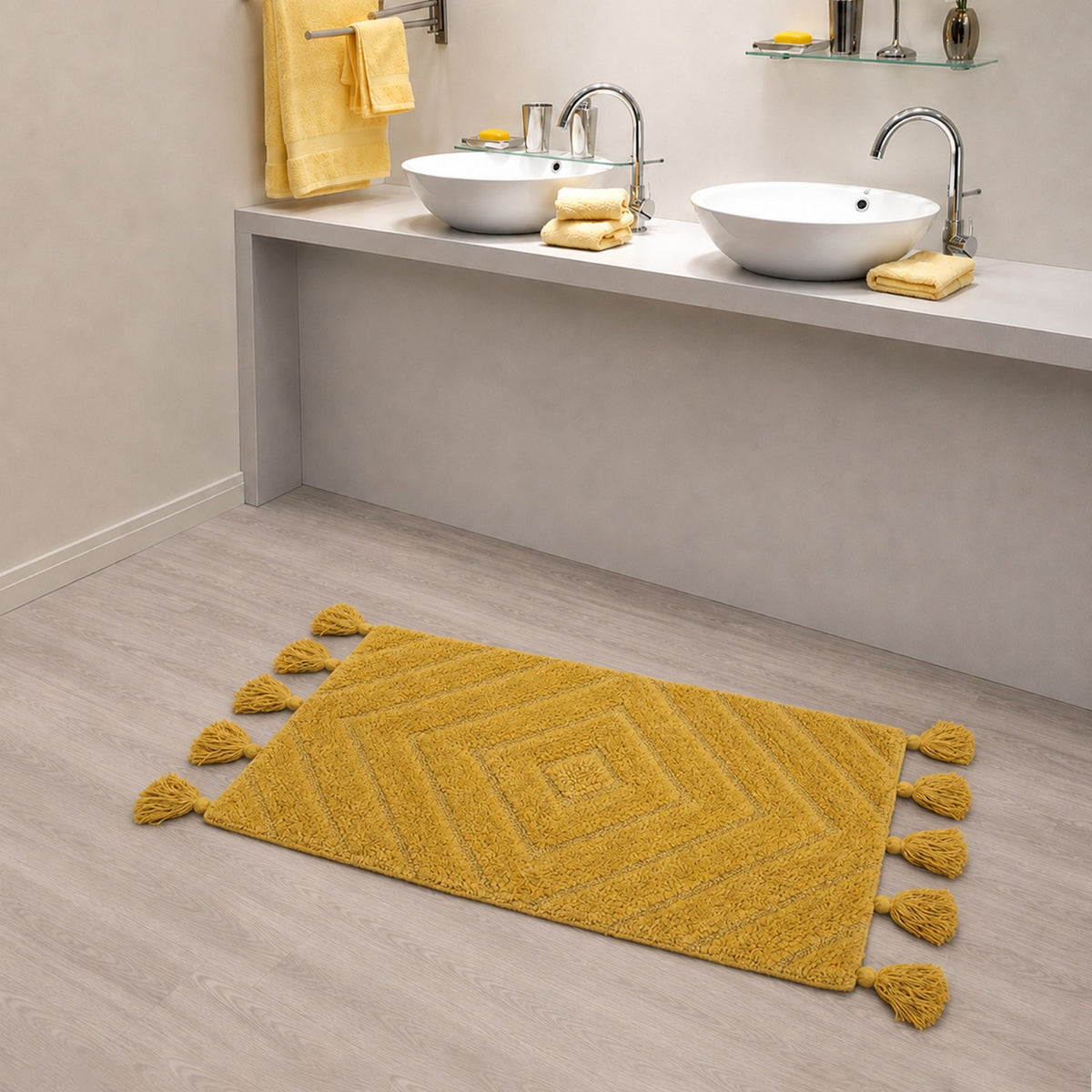 |Sindhu Floor Mat in Mustard