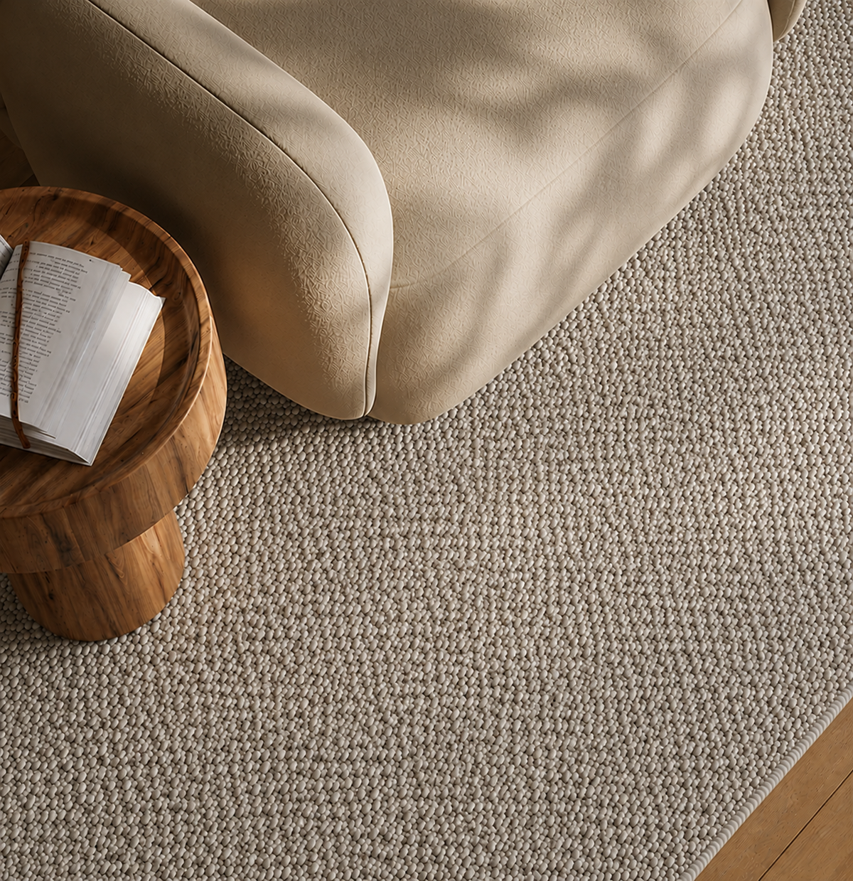 |Vasudha Floor Mat in Ivory by Of Earth